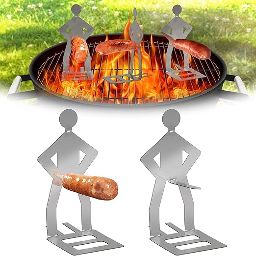 🍖Outdoor prankster Stainless Steel BBQ Sausage Holder-Buy 1 Free 1