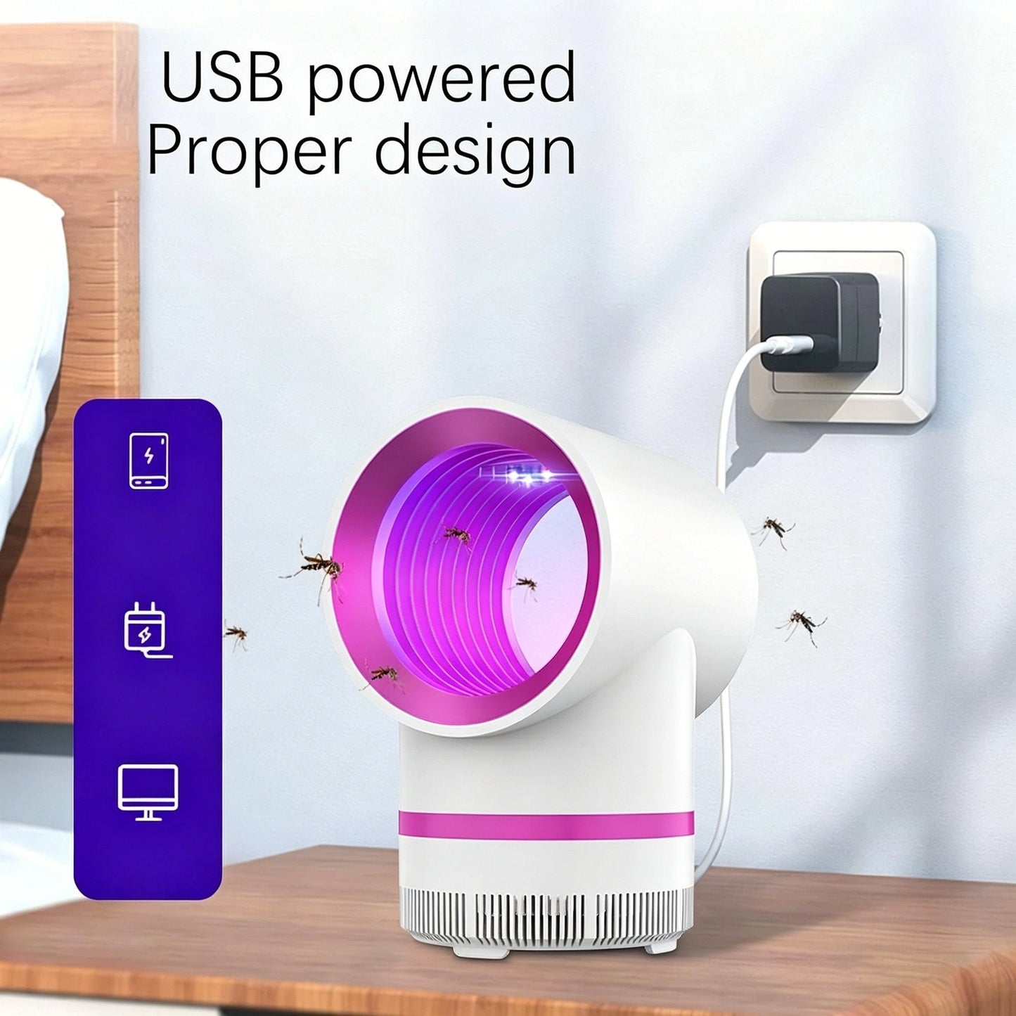 🦟 Indoor Household Mosquito Killer Lamp — Plug-in Suction-Type Mosquito Trap