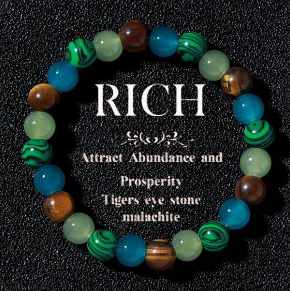 🔥Money Attraction Bracelet with Green Aventurine & Tiger Eye
