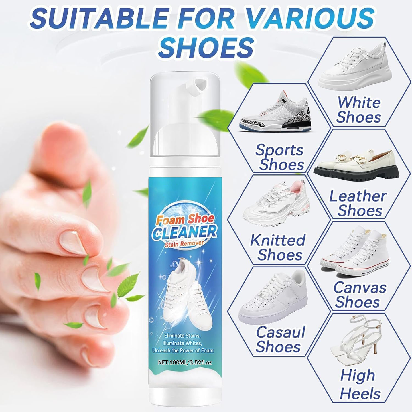 🏆Flash Sale⚡50K+ SOLD👟Shoe Cleaning Kit for Leather, Suede, Canvas, Mesh & More
