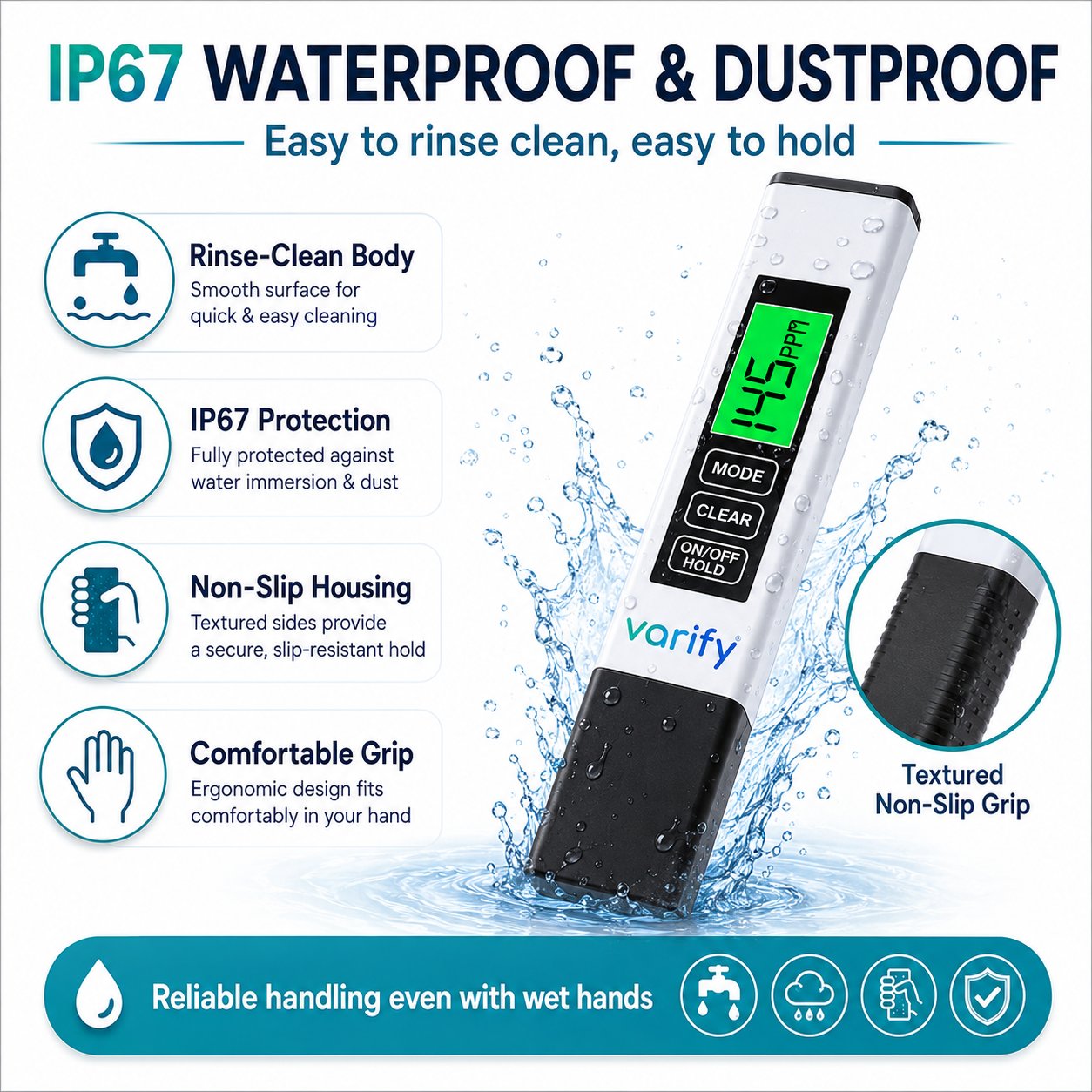 4-in-1 TDS Meter Digital Water Tester