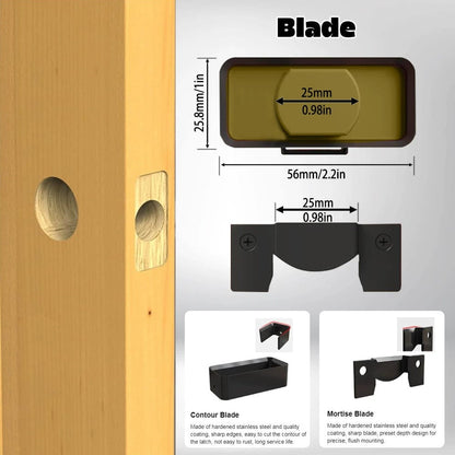 💪Door Latch Mortise Tool For Use With 1-3/4" or 1-3/8" Thick Door