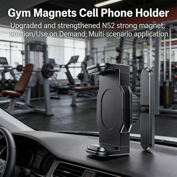 🔥Limited Time 50% Off✨✨360° Rotatable Gym Phone Holder with Strong Magnets