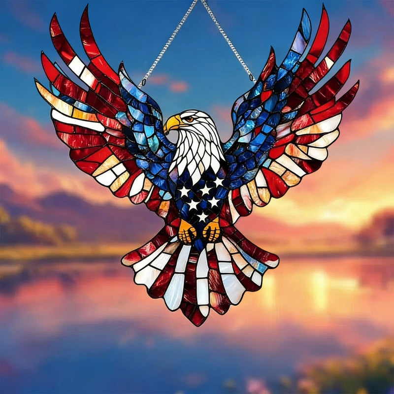 🇺🇸🦅250th Anniversary USA Patriotic Eagle Hanging Door Sign detail view