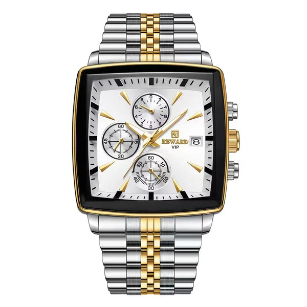REWARD Prestige™ Men's Luxury Chronograph Watch | Waterproof Quartz & Luminous Dial