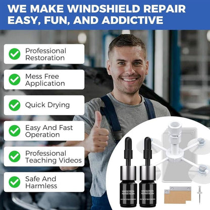 💥LAST DAY 46% OFF 🚗Cracks Gone Glass Repair Kit (New Formula)