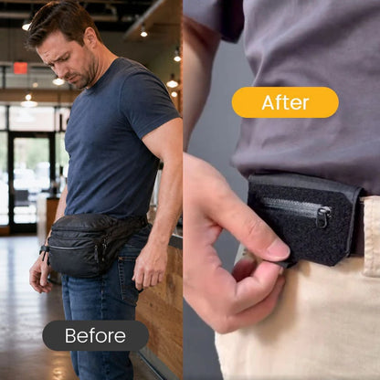 Slim Belt Wallet —“Waist Shield” Tactical Waist Pack with Quick Access Wallet 🛡️💳