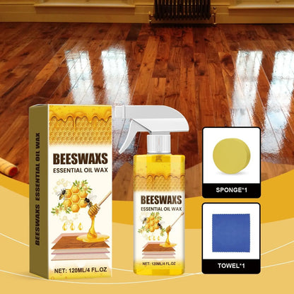 Beeswax Wood Polish Spray – Natural Shine, Anti-Dust, Non-Greasy for Furniture & Floors
