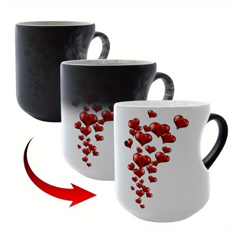 🔥Limited Time 52% Off✨Heart-Shaped Color Changing Magic Ceramic Mug