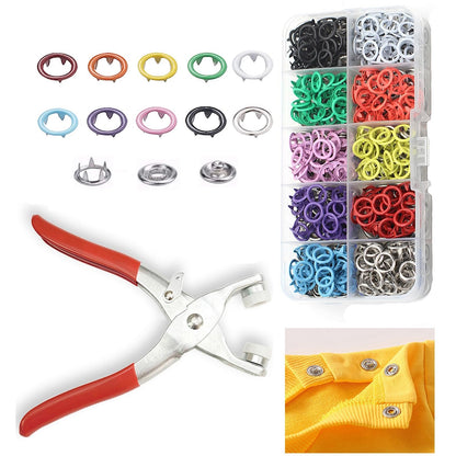 🔥HOT SALE 49% OFF✨100 pcs Invisible Colored Metal Buckle & Manual Pressure Pliers Kit