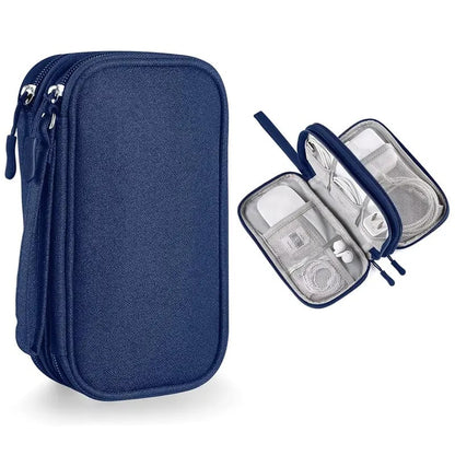🔥Don’t Miss Out🔥Travel Cable Organizer Pouch, Double Layers All-in-One Storage Bag for Cord
