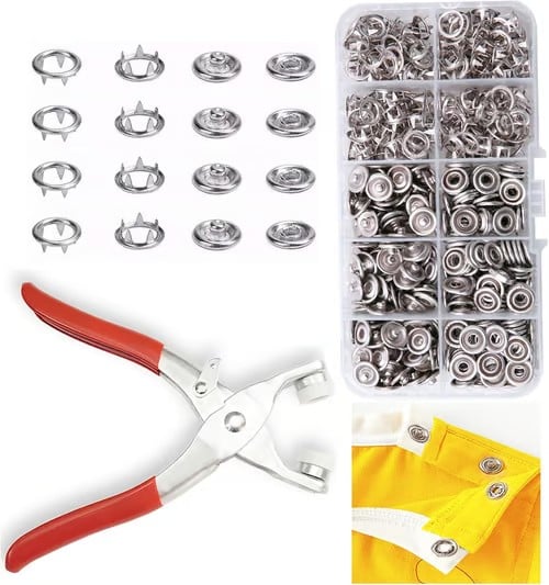 🔥HOT SALE 49% OFF✨100 pcs Invisible Colored Metal Buckle & Manual Pressure Pliers Kit