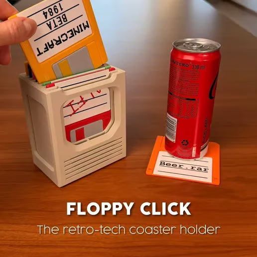 🔥HOT SALE 49% OFF💾FLOPPY CLICK | THE RETRO-TECH COASTER HOLDER✨