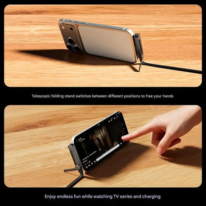 🔥Last Day 57% OFF - ⚡2-in-1 Invisible Holder Charger Cable – 240W Fast Charging Cord with Built-In Phone Stand
