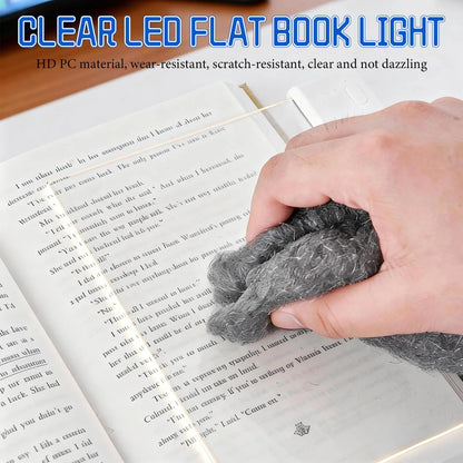 Smart LED Reading Lamp – Rechargeable, Adjustable Brightness & Timer Function, Flat Design Bedside Light for Cozy Night Reading & Unique Reader Gift