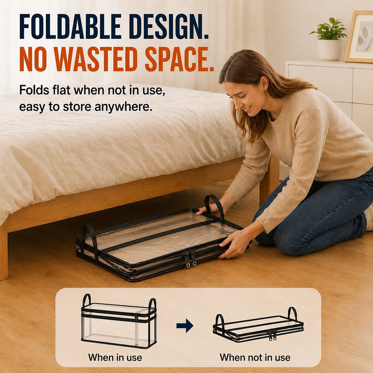 🌓Last Day 49% OFF📦Large Heavy-Duty Thick Plastic Clear Storage Bag for Clothes, Moving & Storage