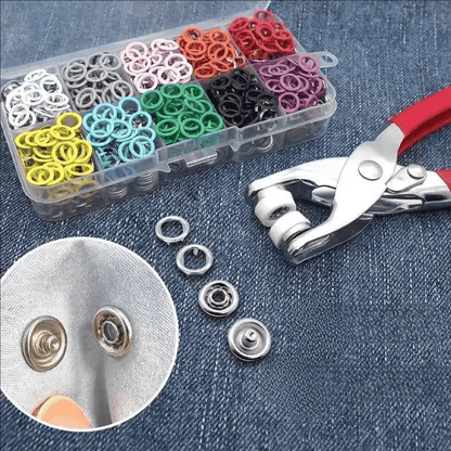 🔥HOT SALE 49% OFF✨100 pcs Invisible Colored Metal Buckle & Manual Pressure Pliers Kit