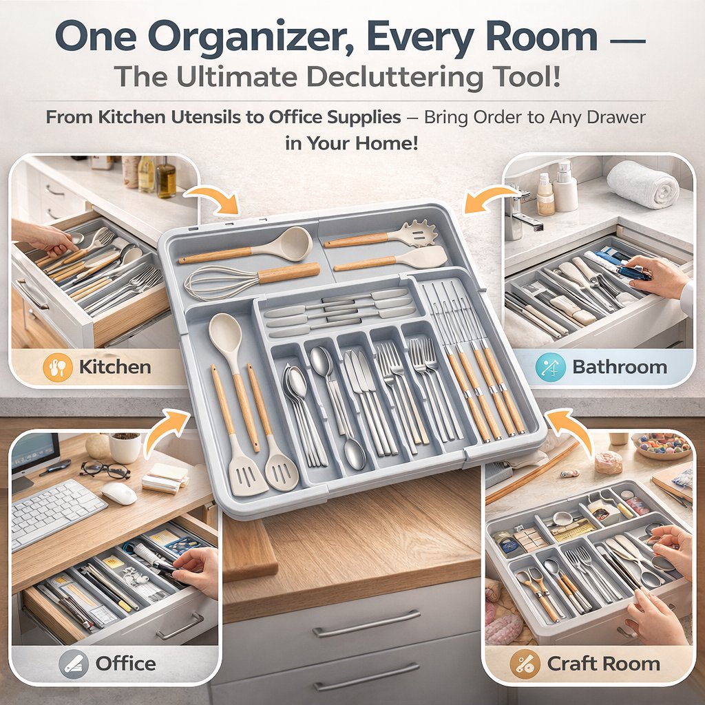 FREE SHIPPING🔥🔥Expandable Kitchen Utensil Drawer Tray