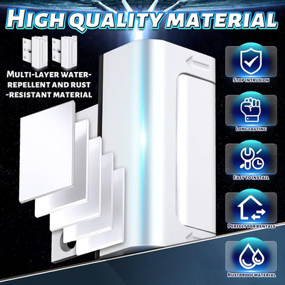 Aluminum Alloy 2-Pack Security Door Locks - Choose White/Black/Silver - Heavy-Duty Protection