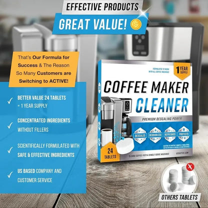 🔥2026 HOT SALE-49% OFF💦Coffee Machine Cleaner Descaler Tablets - 24 Count