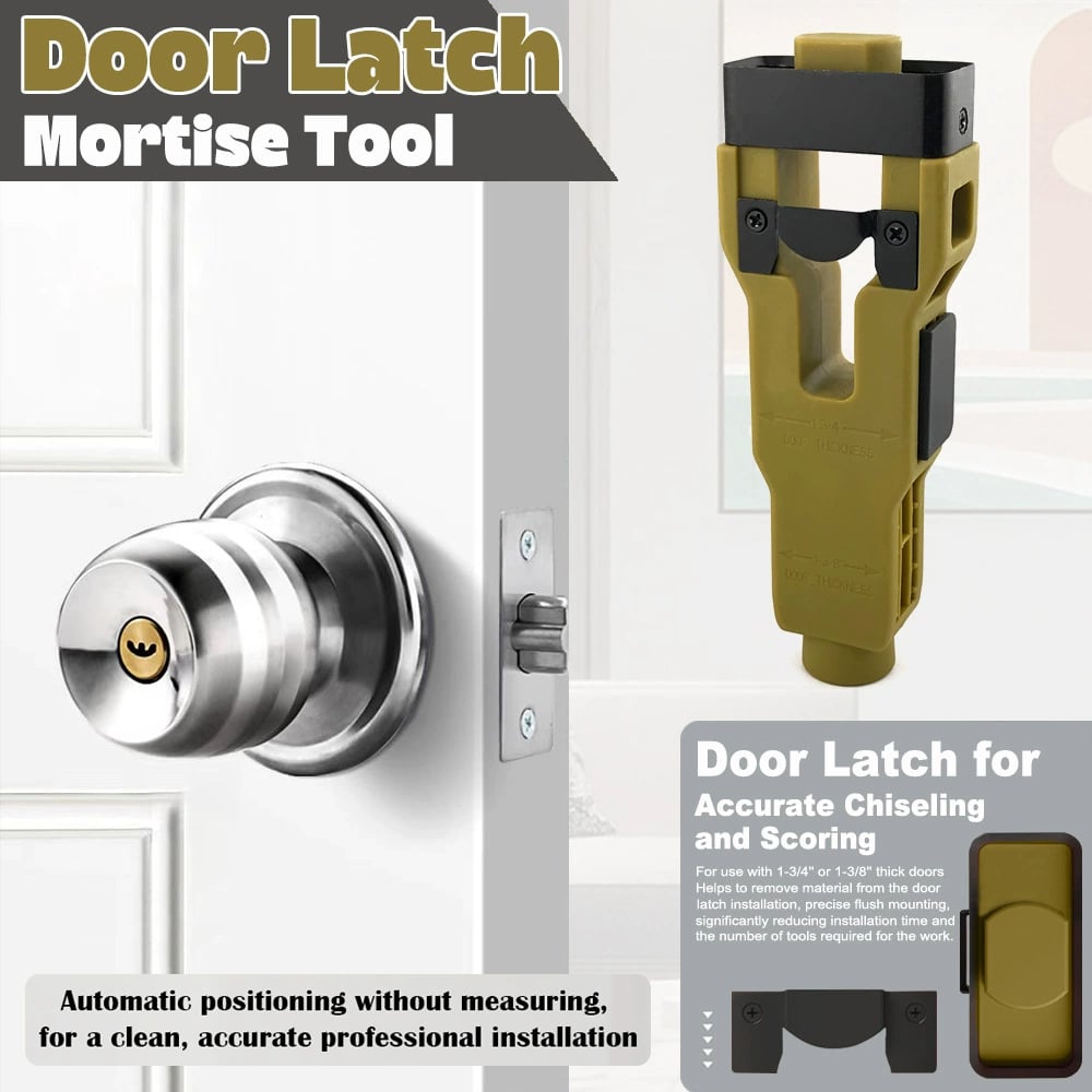 💪Door Latch Mortise Tool For Use With 1-3/4" or 1-3/8" Thick Door