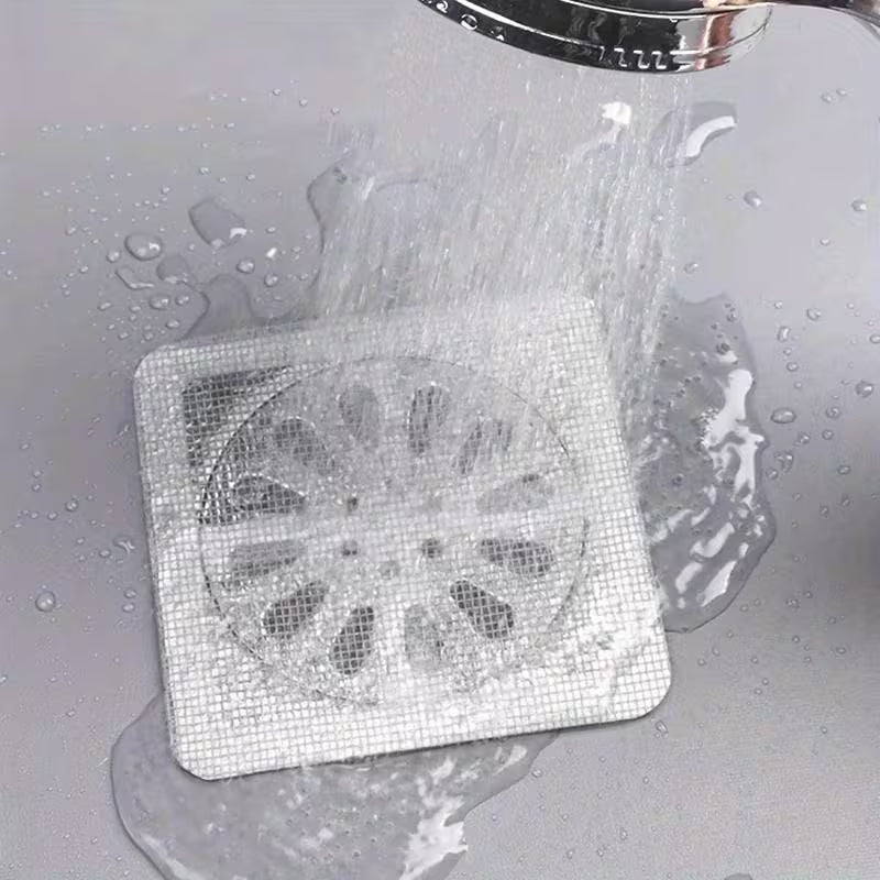 🚿 80 Pcs Disposable Bathroom Drain Hair Catcher Sheets