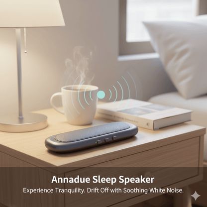 Under Pillow Speakers for Sleeping Bluetooth, Bone Conduction Technology, 3D White Noise Generator, Volume Control & Sleep Timer, Side Sleeper Friendly