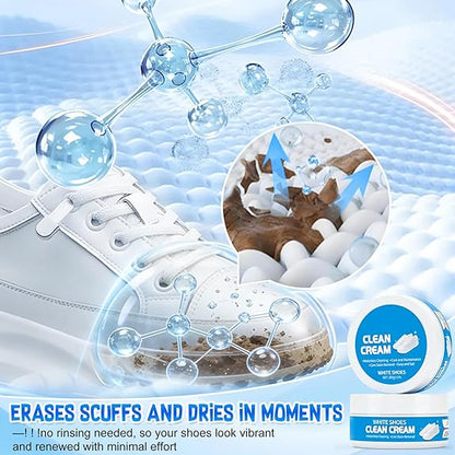 👟White Shoe Cleaner Cream | Multipurpose No-Wash Solid Comes with Sponge
