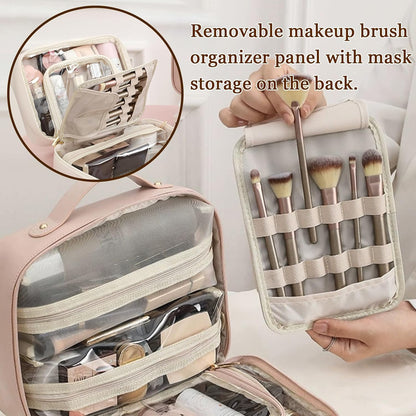 Multi-Compartment Toiletry Cosmetics Bag