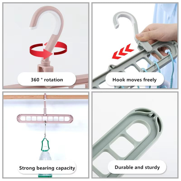 9-in-1 Space Saver! – Rotating Windproof Clothes Organizer (2pcs)