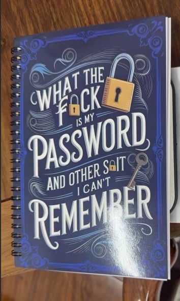 🔥Limited Time 46% Off✨📅Funny Password Notebook - Spiral Bound with Lock Icons & Funny Security Phrases✍️