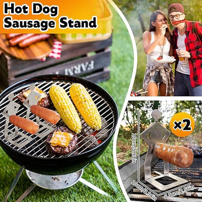 🍖Outdoor prankster Stainless Steel BBQ Sausage Holder-Buy 1 Free 1