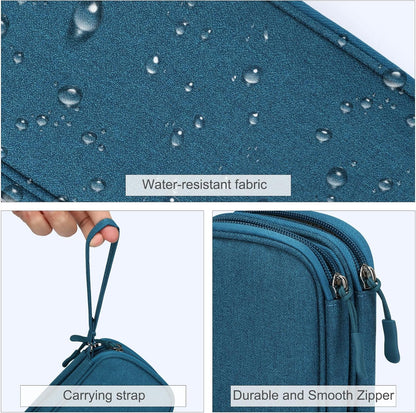 🔥Don’t Miss Out🔥Travel Cable Organizer Pouch, Double Layers All-in-One Storage Bag for Cord