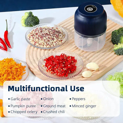 Electric Mini Food Chopper-300ml, 4-Blade Electric Processor