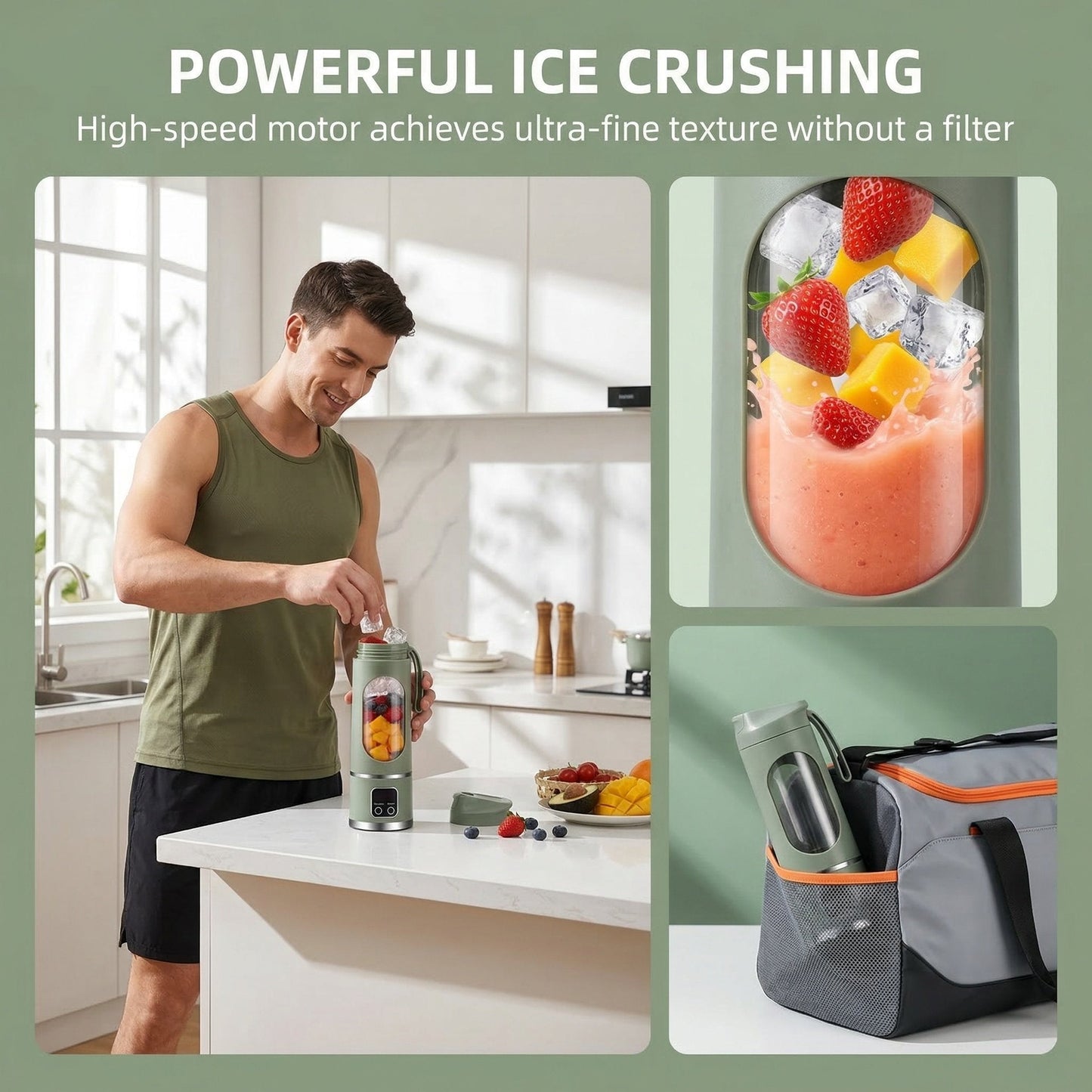 FREE SHIPPING🔥🔥Ultimate Portable Blender – USB Rechargeable & Compact for Smoothies On-The-Go