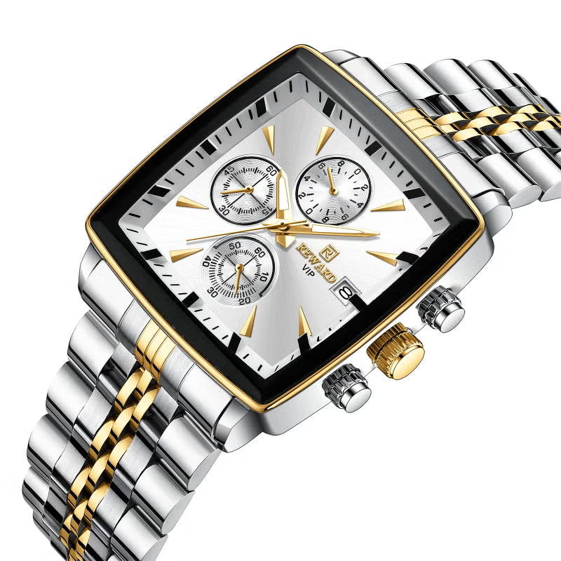 REWARD Prestige™ Men's Luxury Chronograph Watch | Waterproof Quartz & Luminous Dial