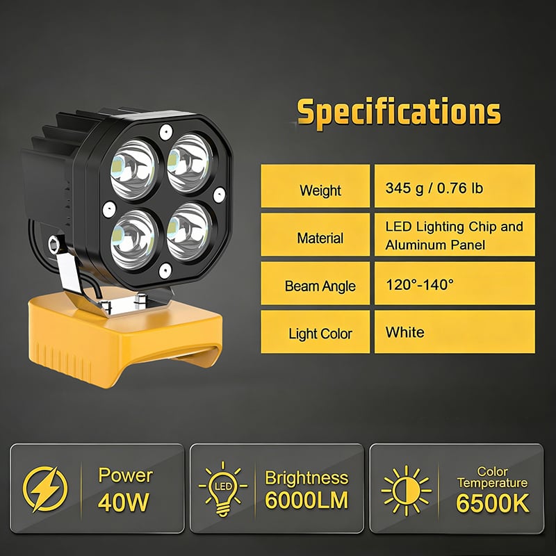 Portable outdoor LED work light