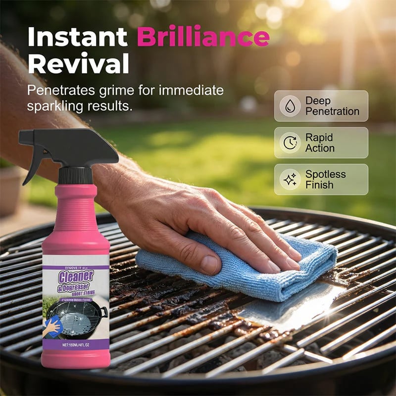 🔥Fast-Acting Heavy-Duty Grill Degreaser Spray