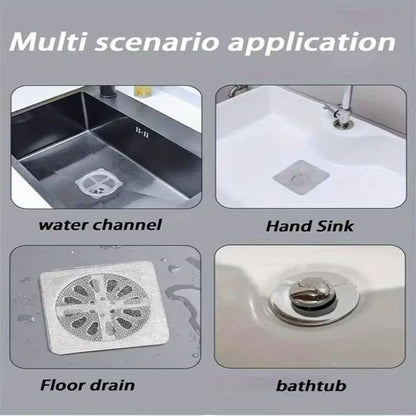🚿 80 Pcs Disposable Bathroom Drain Hair Catcher Sheets