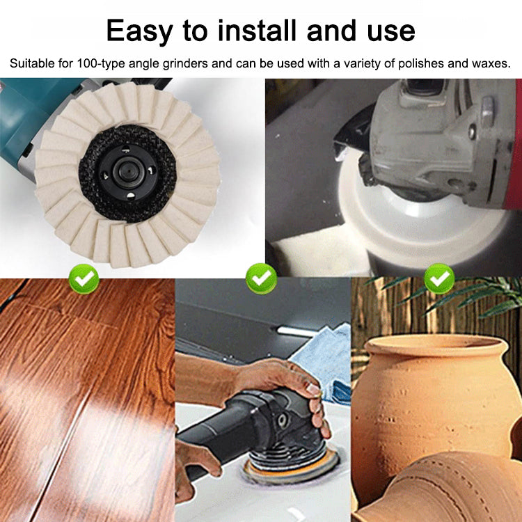 Multi-purpose Wool Felt Flap Wheel for Grinding Sanding & Surface Fine Finishing