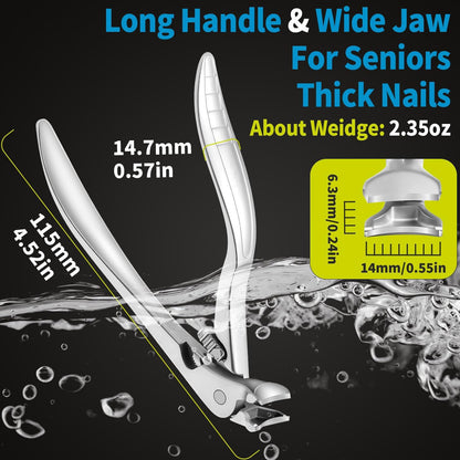 🏆Flash Sale⚡40K+ SOLD! ✂️ Curved Nail Clipper – Ergonomic & Easy for Seniors (2 PCS)🖤