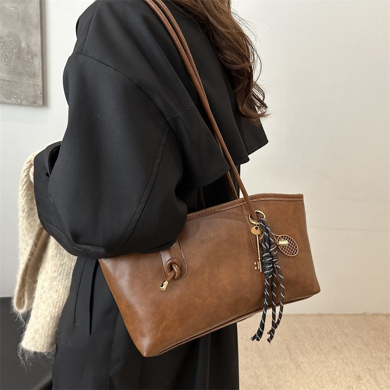 👝Women's Elegant Solid Color Large Capacity Shoulder Bag | Trendy Versatile Tote for Daily Commute & Casual Use