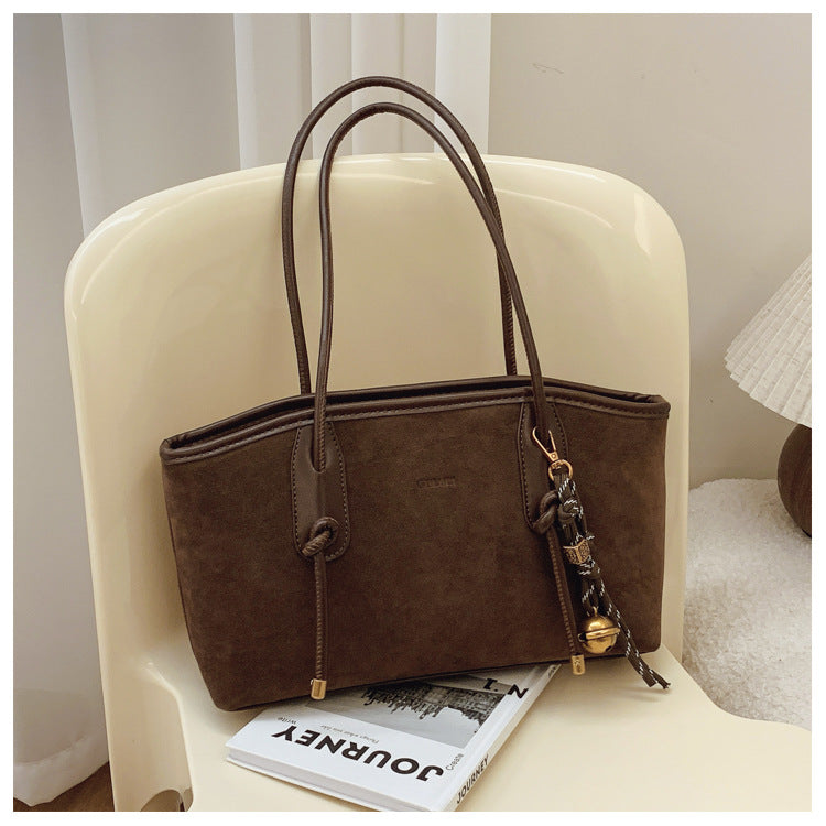👝Women's Elegant Solid Color Large Capacity Shoulder Bag | Trendy Versatile Tote for Daily Commute & Casual Use