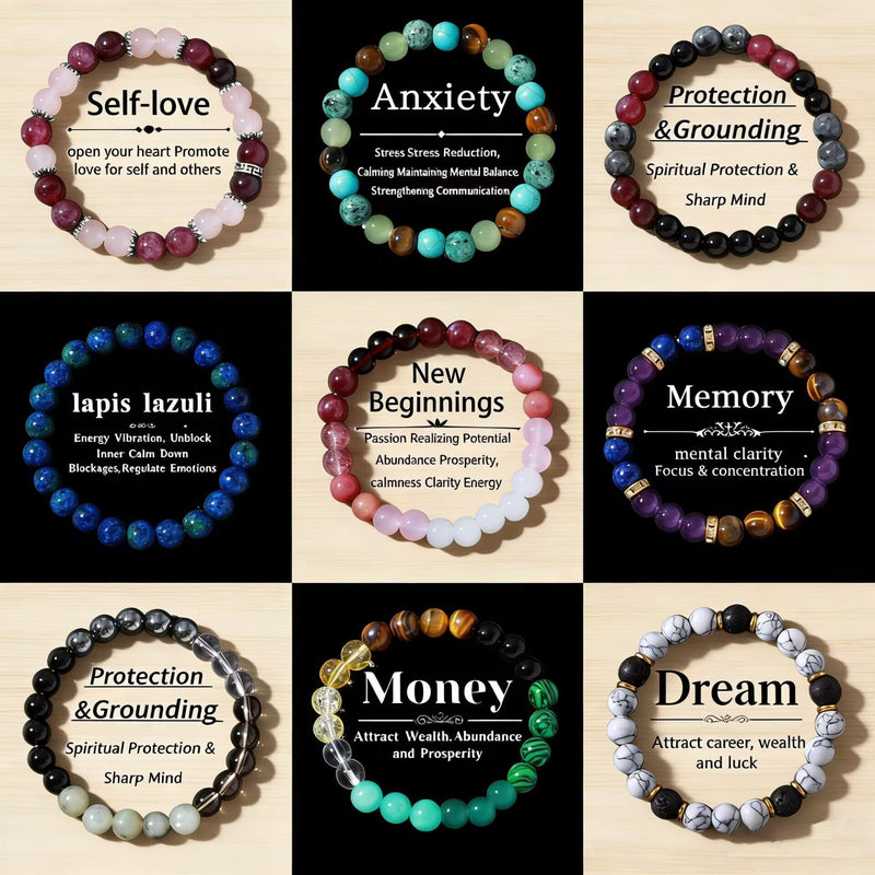 🔥Money Attraction Bracelet with Green Aventurine & Tiger Eye detail view