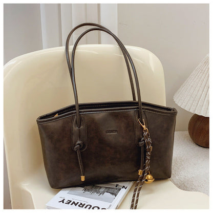 👝Women's Elegant Solid Color Large Capacity Shoulder Bag | Trendy Versatile Tote for Daily Commute & Casual Use