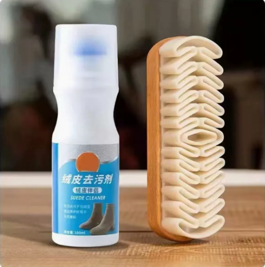 2-in-1 Suede Shoe Brush – TPR Crepe Bristles for Nubuck, Boots, Jackets & Leather Care