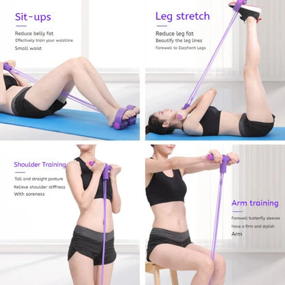 🔥Limited Time 50% Off✨6-Tube Resistance Band Multi Function Tension Rope Fitness Bands