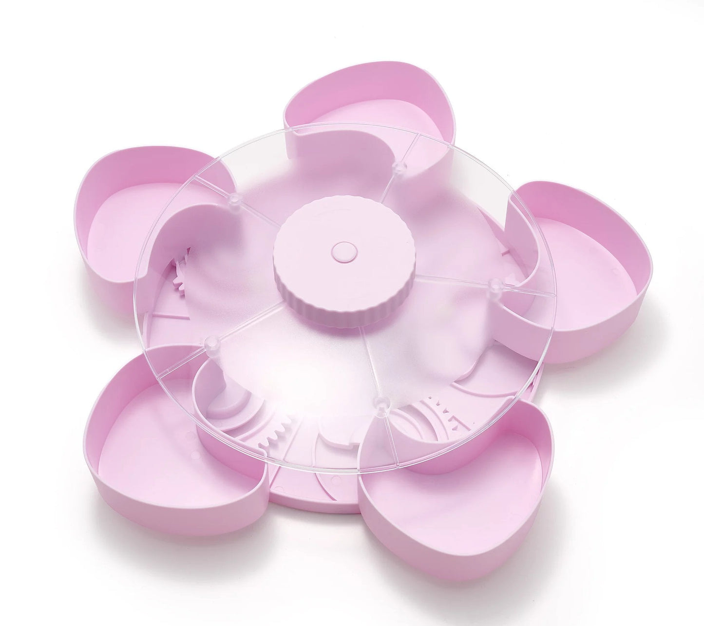 🎁Free Shipping！🍽️ Rotating 5-Compartment Snack Tray