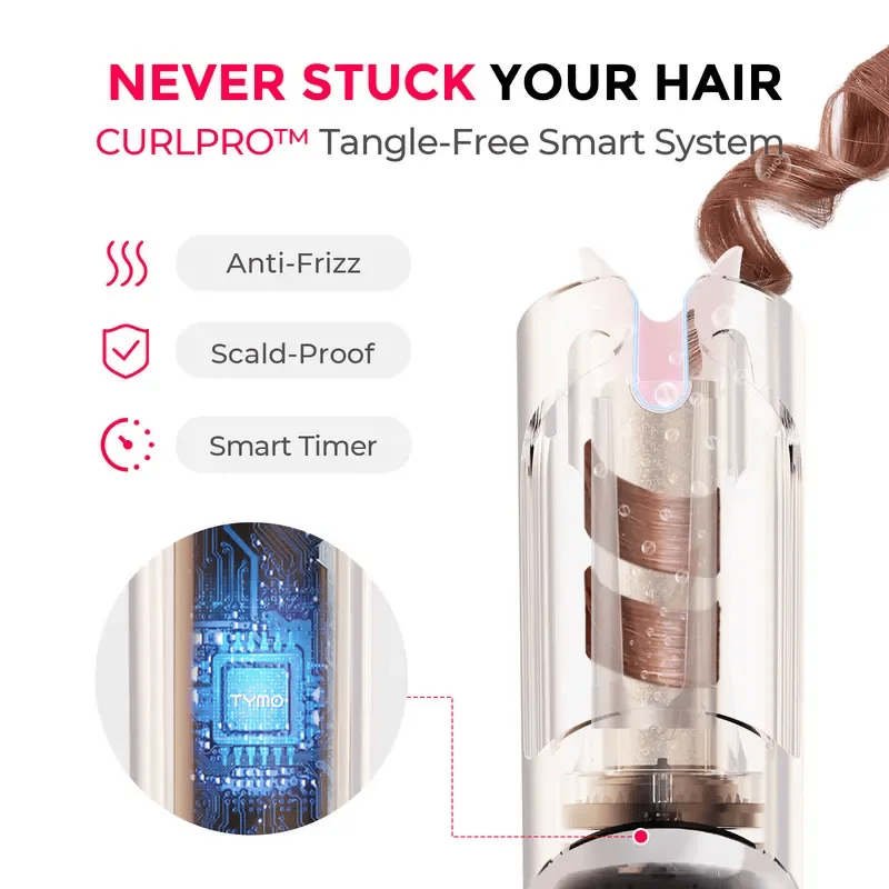 Free Shipping 🔥Automatic Rotating Curling Iron - Upgraded Long Barrel Curling Wand for Long Hair