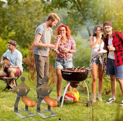 🍖Outdoor prankster Stainless Steel BBQ Sausage Holder-Buy 1 Free 1